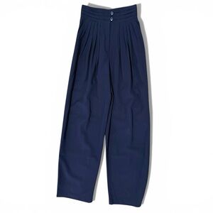 ESCADA Vintage Navy High-Waisted Pleated Pants Made in Germany  (late 80s–90s)